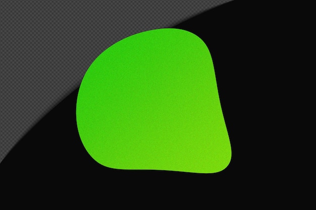 Abstracte vorm transparant Grainy Gradient Element met Neon Groen Kleur sjabloon psd png ontwerp