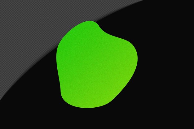 Abstracte vorm transparant Grainy Gradient Element met Neon Groen Kleur sjabloon psd png ontwerp