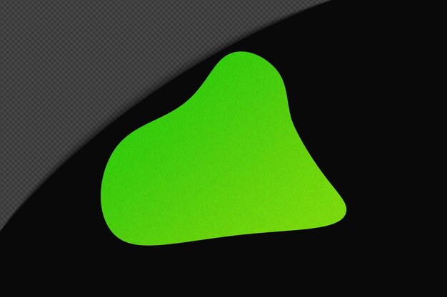 Abstracte vorm transparant Grainy Gradient Element met Neon Groen Kleur sjabloon psd png ontwerp