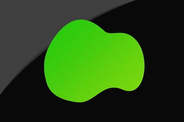Abstracte vorm transparant Grainy Gradient Element met Neon Groen Kleur sjabloon psd png ontwerp
