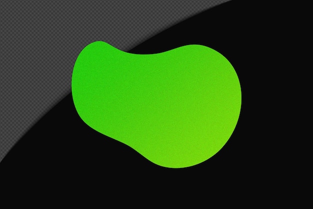 Abstracte vorm transparant Grainy Gradient Element met Neon Groen Kleur sjabloon psd png ontwerp