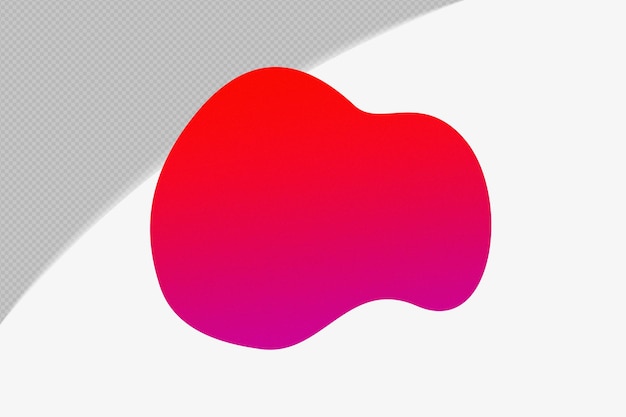 Abstracte vorm transparant Grainy Gradient Element met rode kleur sjabloon psd png ontwerp
