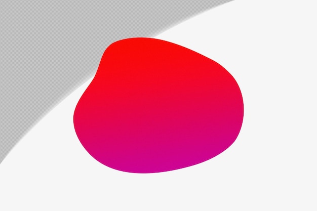 Abstracte vorm transparant Grainy Gradient Element met rode kleur sjabloon psd png ontwerp