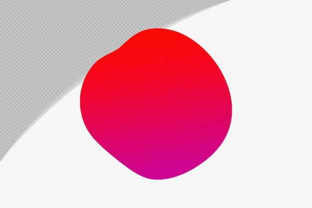 Abstracte vorm transparant Grainy Gradient Element met rode kleur sjabloon psd png ontwerp