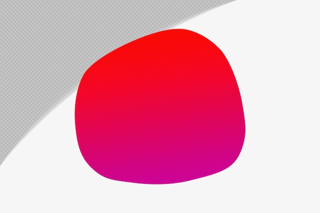 Abstracte vorm transparant Grainy Gradient Element met rode kleur sjabloon psd png ontwerp