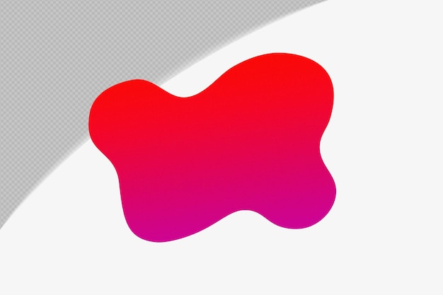 Abstracte vorm transparant Grainy Gradient Element met rode kleur sjabloon psd png ontwerp