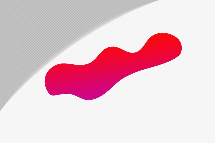 PSD abstracte vorm transparant grainy gradient element met rode kleur sjabloon psd png ontwerp