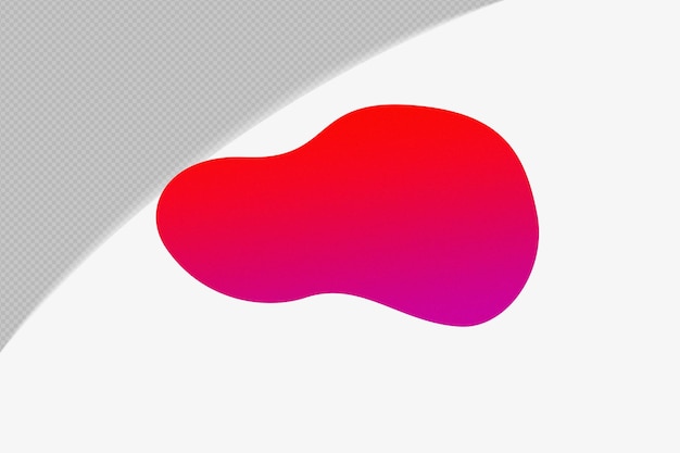 Abstracte vorm transparant Grainy Gradient Element met rode kleur sjabloon psd png ontwerp