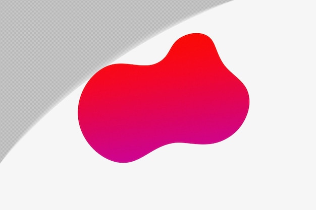 Abstracte vorm transparant Grainy Gradient Element met rode kleur sjabloon psd png ontwerp