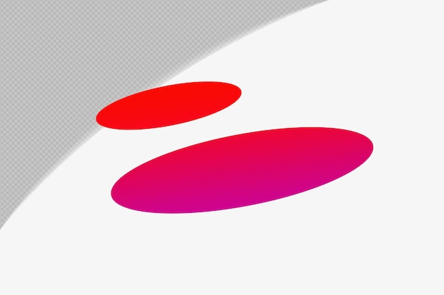 Abstracte vorm transparant Grainy Gradient Element met rode kleur sjabloon psd png ontwerp