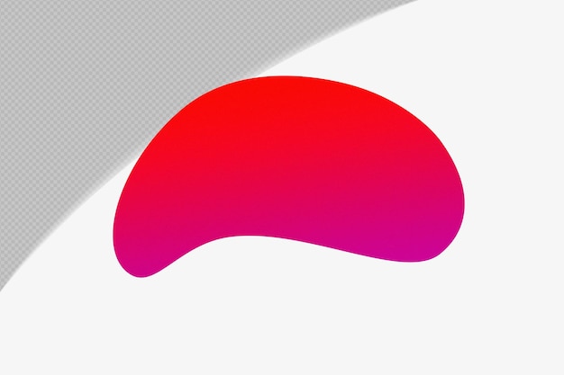 Abstracte vorm transparant Grainy Gradient Element met rode kleur sjabloon psd png ontwerp