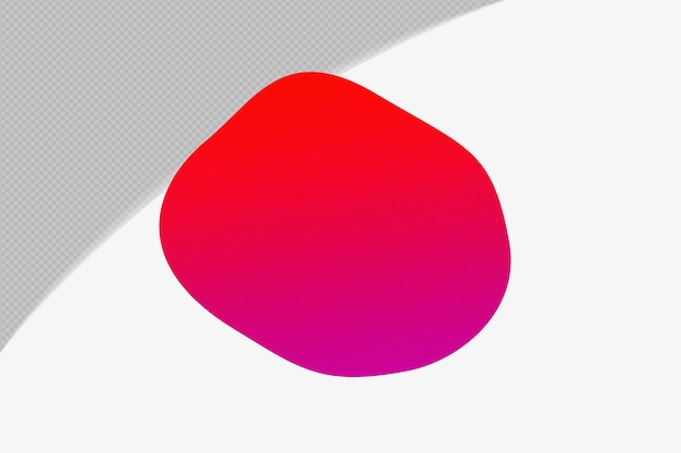 Abstracte vorm transparant Grainy Gradient Element met rode kleur sjabloon psd png ontwerp