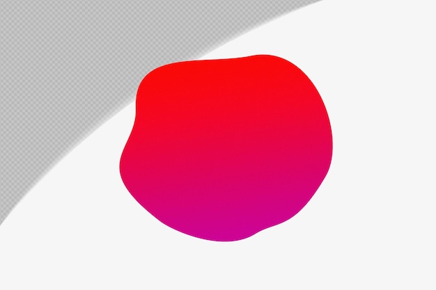 Abstracte vorm transparant Grainy Gradient Element met rode kleur sjabloon psd png ontwerp