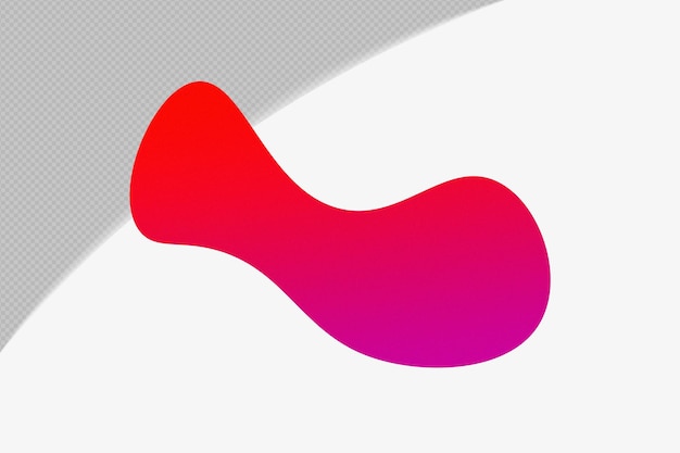 Abstracte vorm transparant Grainy Gradient Element met rode kleur sjabloon psd png ontwerp