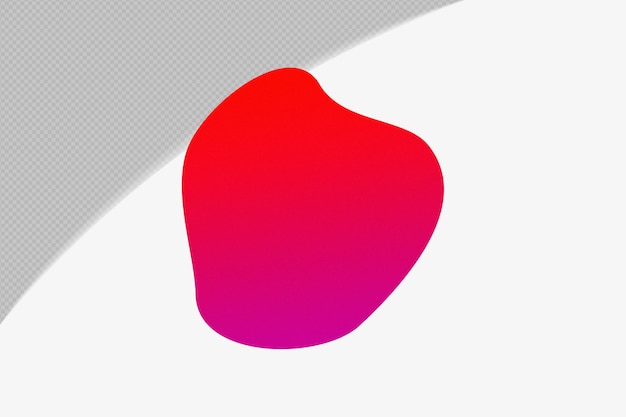 Abstracte vorm transparant Grainy Gradient Element met rode kleur sjabloon psd png ontwerp