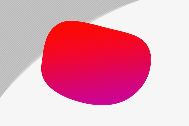 Abstracte vorm transparant Grainy Gradient Element met rode kleur sjabloon psd png ontwerp