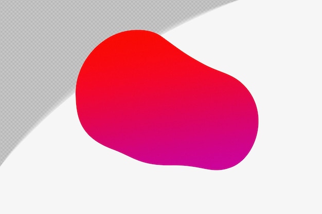 Abstracte vorm transparant Grainy Gradient Element met rode kleur sjabloon psd png ontwerp
