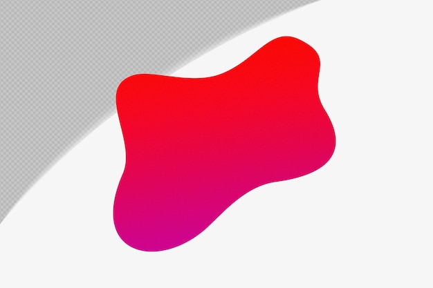 Abstracte vorm transparant Grainy Gradient Element met rode kleur sjabloon psd png ontwerp