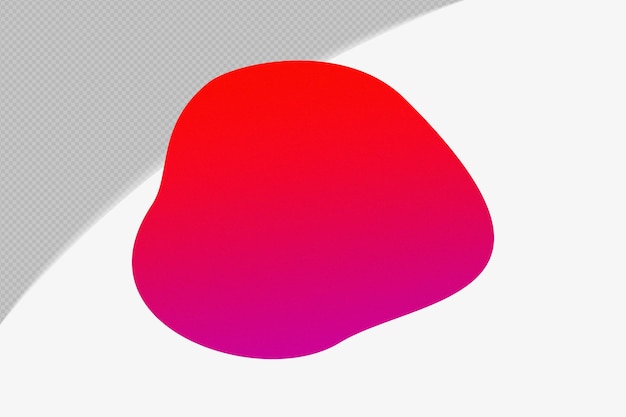 Abstracte vorm transparant Grainy Gradient Element met rode kleur sjabloon psd png ontwerp