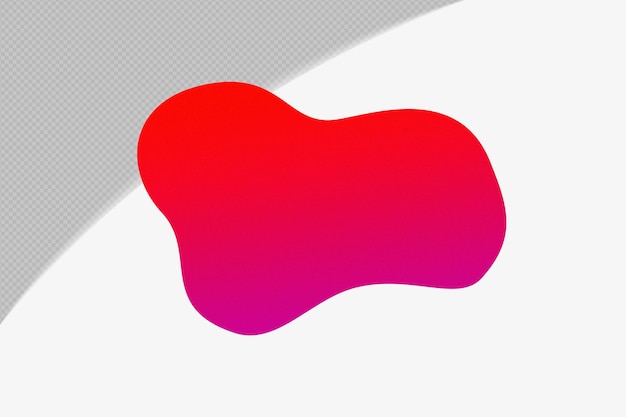 Abstracte vorm transparant Grainy Gradient Element met rode kleur sjabloon psd png ontwerp