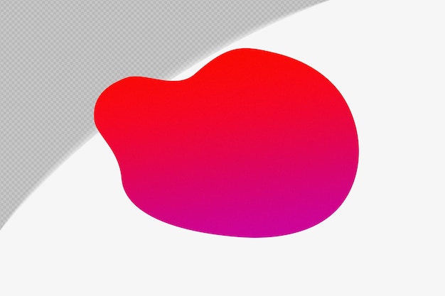 Abstracte vorm transparant Grainy Gradient Element met rode kleur sjabloon psd png ontwerp