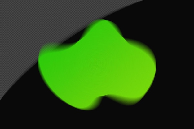 Abstracte vorm transparant mesh Grainy Blur Gradient Element met Neon Green Kleur sjabloon psd png ontwerp