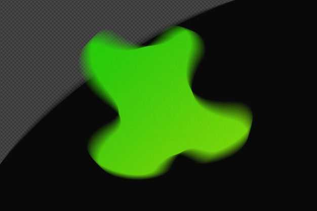 Abstracte vorm transparant mesh Grainy Blur Gradient Element met Neon Green Kleur sjabloon psd png ontwerp