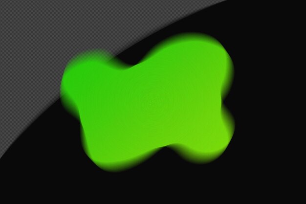Abstracte vorm transparant mesh Grainy Blur Gradient Element met Neon Green Kleur sjabloon psd png ontwerp