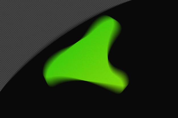 Abstracte vorm transparant mesh Grainy Blur Gradient Element met Neon Green Kleur sjabloon psd png ontwerp