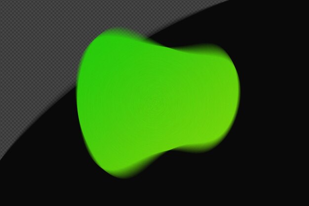 Abstracte vorm transparant mesh Grainy Blur Gradient Element met Neon Green Kleur sjabloon psd png ontwerp