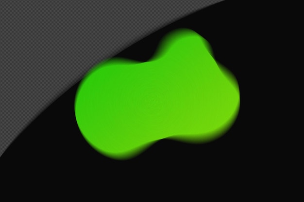 Abstracte vorm transparant mesh Grainy Blur Gradient Element met Neon Green Kleur sjabloon psd png ontwerp