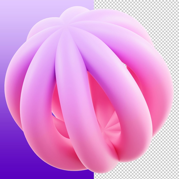 PSD abstrakcyjna ilustracja torusa 3d