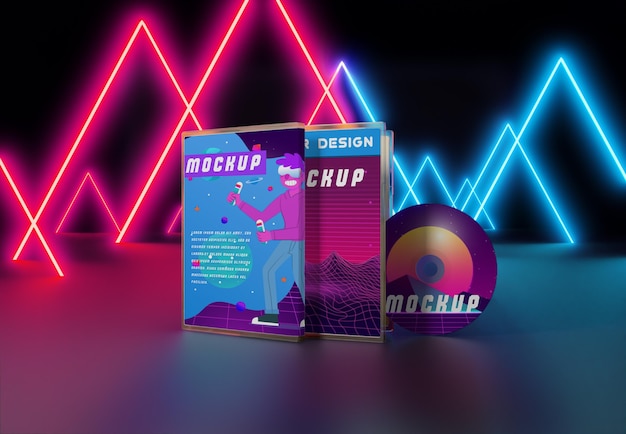 Abstrakcyjne opakowanie do gier i makieta cd