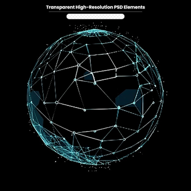 PSD abstrakcyjne połączenia sieci sfery wielokątnej