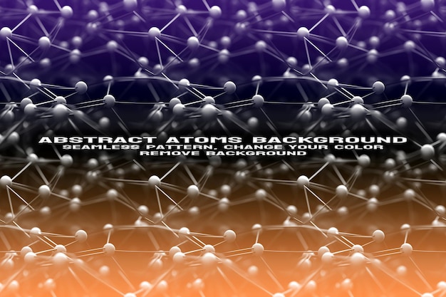 PSD abstrakcyjne teksturowane tło z edytowalnym formatem psd cząsteczki i wzoru atomu