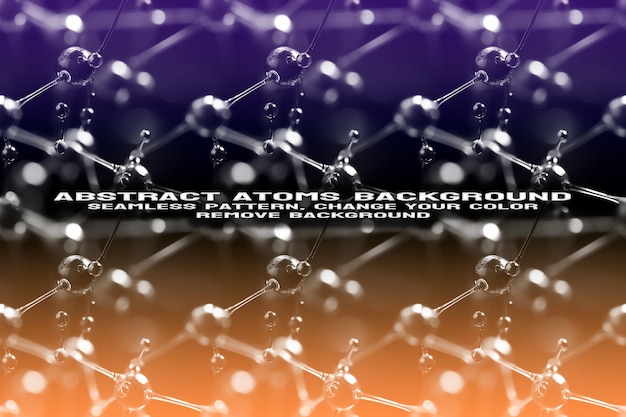 PSD abstrakcyjne teksturowane tło z edytowalnym formatem psd cząsteczki i wzoru atomu