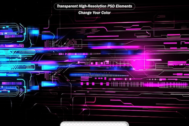 PSD abstrakcyjne tło elektryczne połączenie deski rozdzielczej technologia futurystyczna