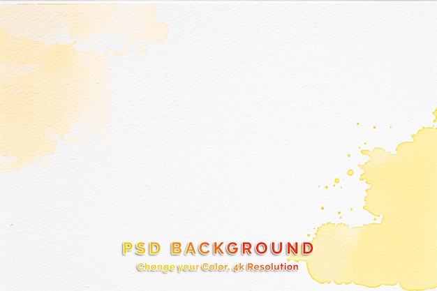 PSD abstrakcyjne żółte akwarele tła dla projektu