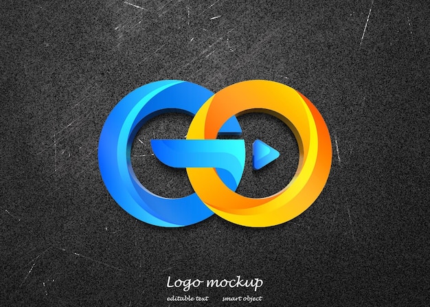 Abstrakcyjny 3D Mockup Logo