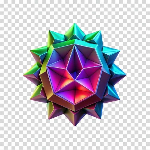 Abstrakcyjny geometryczny kształt 3D