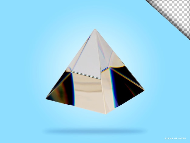 PSD abstrakcyjny geometryczny kształt futurystycznego szkła dyspersyjnego projekt renderowania 3d