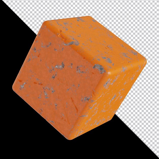 Abstrakcyjny geometryczny kształt futurystyczny uszkodzony materiał do malowania renderowania 3d