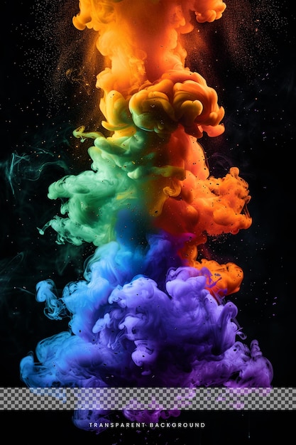 PSD abstrakcyjny kolorowy wybuch dymu