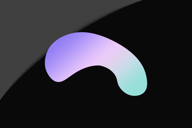 PSD abstrakcyjny kształt gradient element z pastelowym kolorowym szablonem psd png design