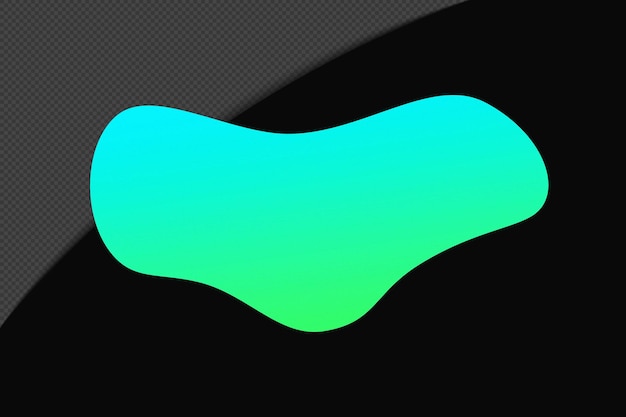 PSD abstrakcyjny kształt gradient element z zielonym kolorowym kolorem szablon psd design