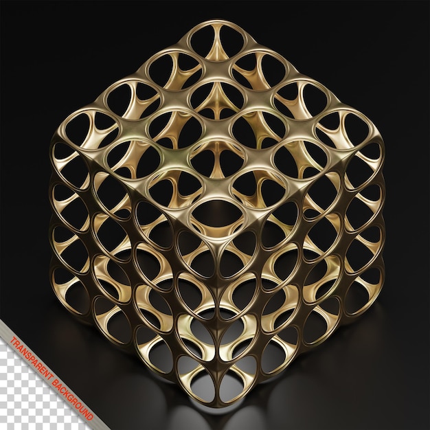 Abstrakcyjny kubek złota metalu 3D