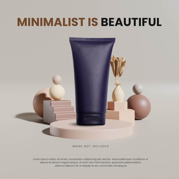 Abstrakcyjny minimalistyczny geometryczny szablon podium