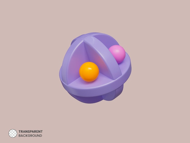 PSD abstrakcyjny render 3d ilustracji geometrycznych kształtów
