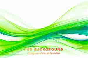 PSD abstrakcyjny ruch płynna fala kolorowa krzywa zielone i niebieskie linie