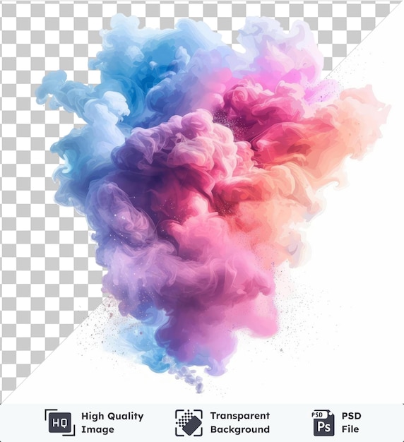PSD abstrakcyjny wektor pyłu kredy symbol pastelowa chmura na odizolowanym tle